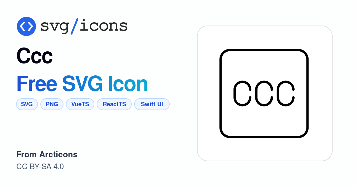 Ccc SVG Icon - Free Ccc PNG & SVG Download