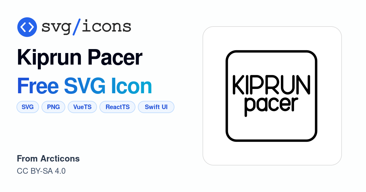Kiprun-pacer SVG Icon - Free Kiprun-pacer PNG & SVG Download