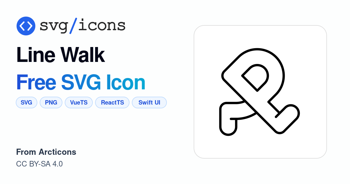 Line-walk SVG Icon - Free Line-walk PNG & SVG Download