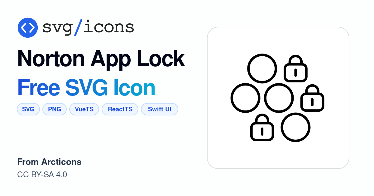 Norton-app-lock SVG Icon - Free Norton-app-lock PNG & SVG Download