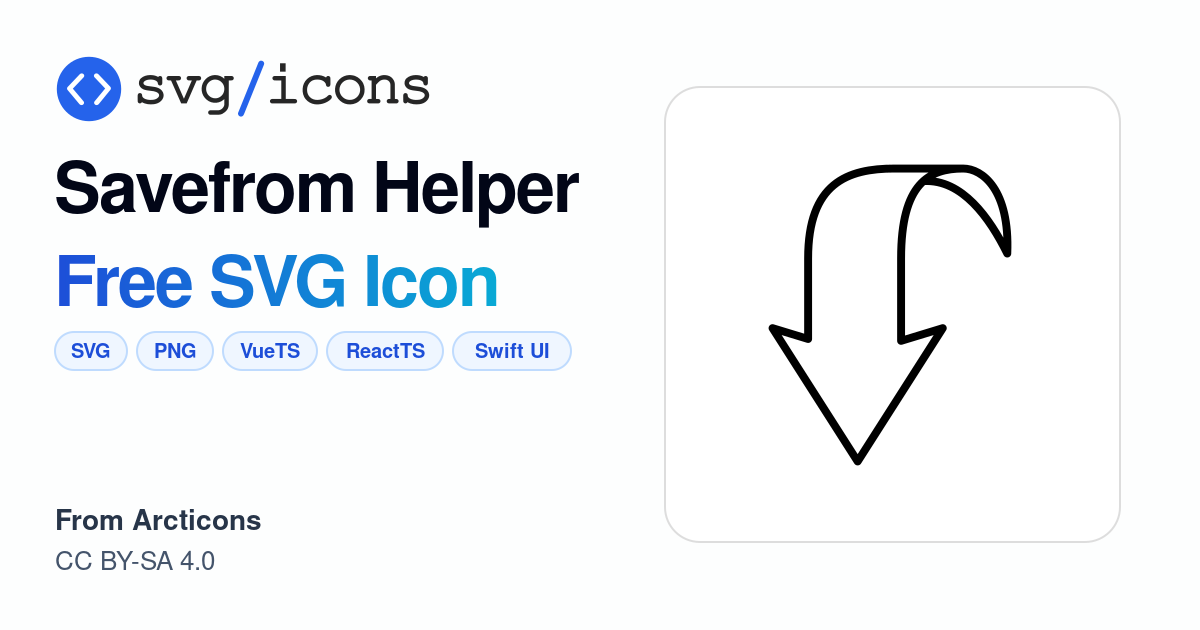 Savefrom-helper SVG Icon - Free Savefrom-helper PNG & SVG Download