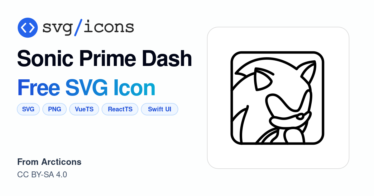 Sonic-prime-dash SVG Icon - Free Sonic-prime-dash PNG & SVG Download