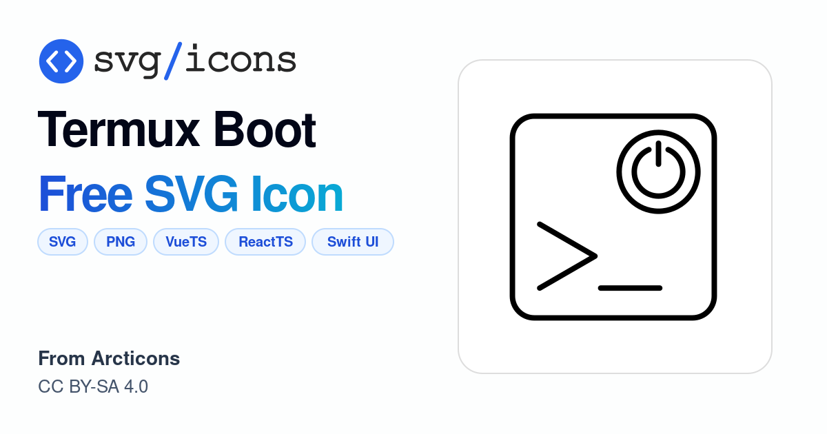 Termux-boot SVG Icon - Free Termux-boot PNG & SVG Download