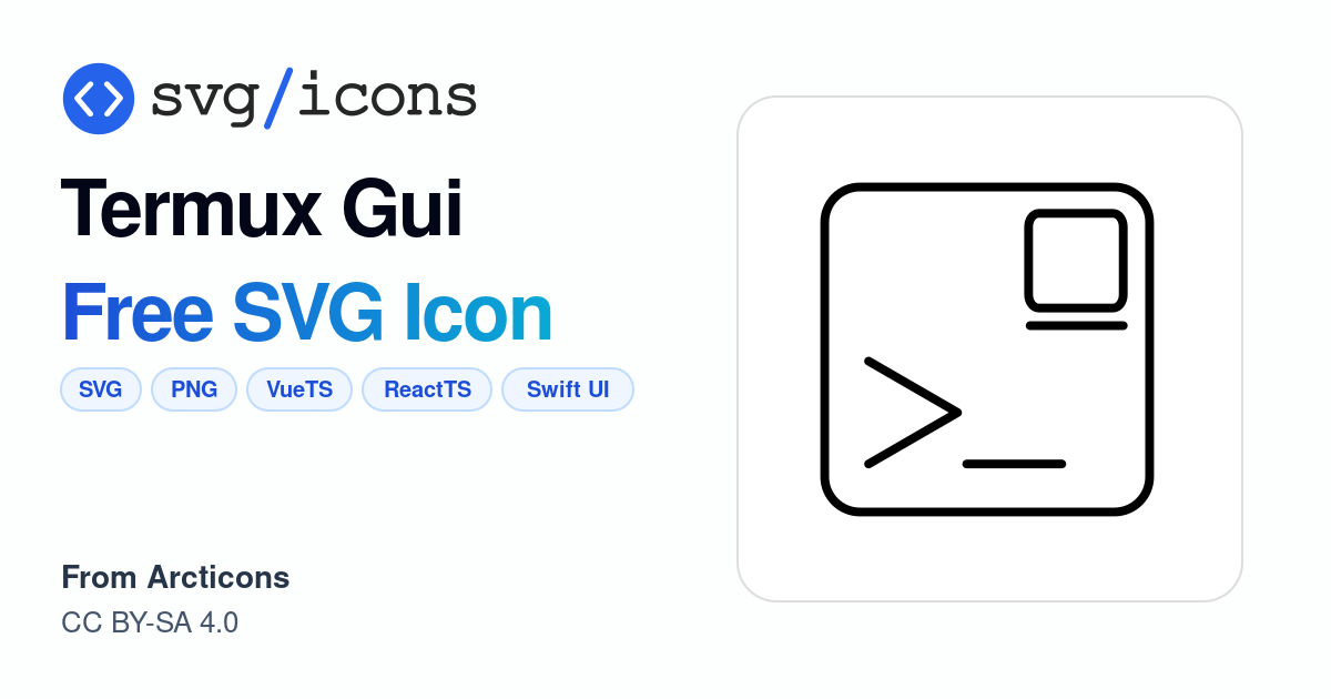 Termux-gui SVG Icon - Free Termux-gui PNG & SVG Download