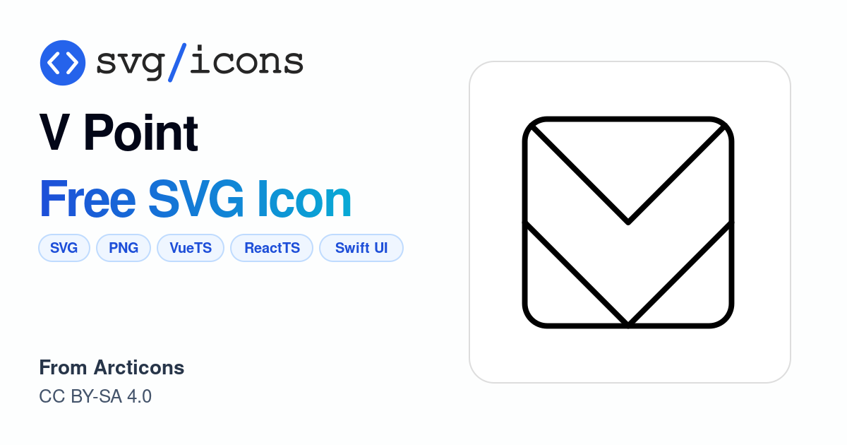 V-point SVG Icon - Free V-point PNG & SVG Download