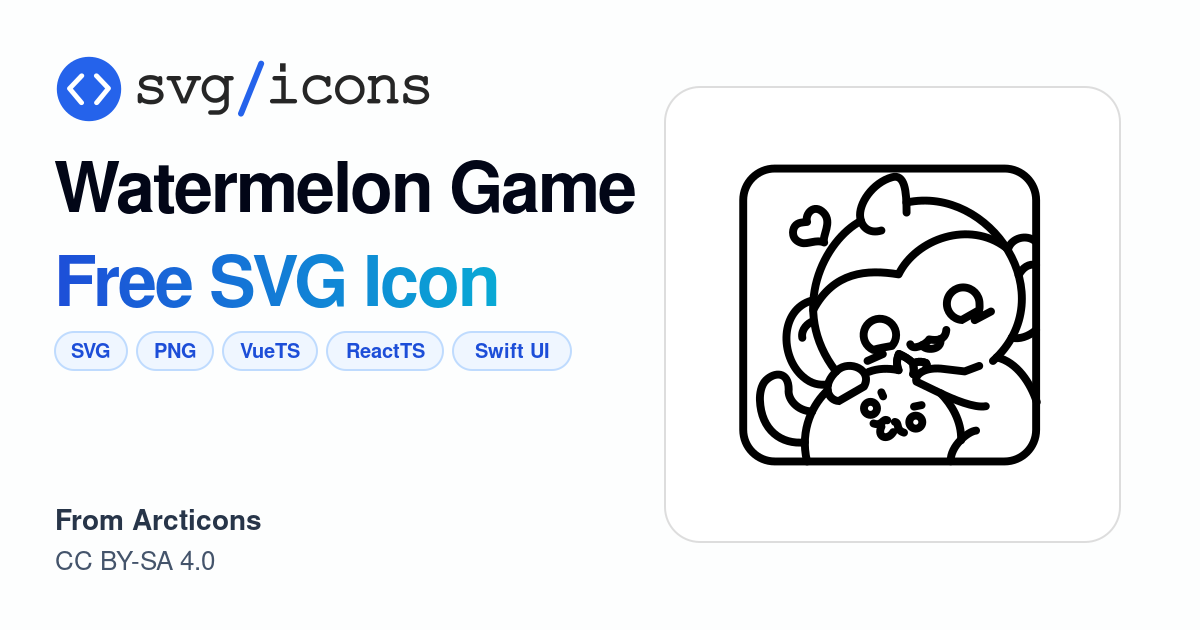 Watermelon-game SVG Icon - Free Watermelon-game PNG & SVG Download