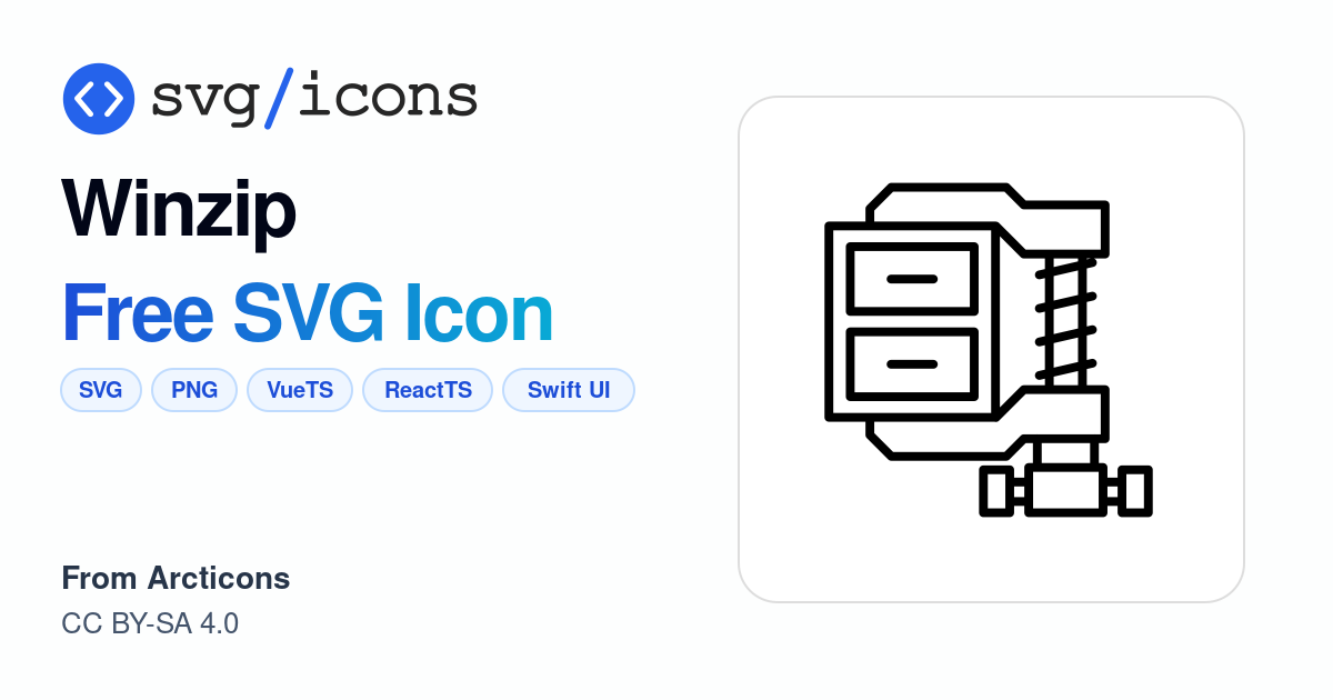 Winzip SVG Icon - Free Winzip PNG & SVG Download