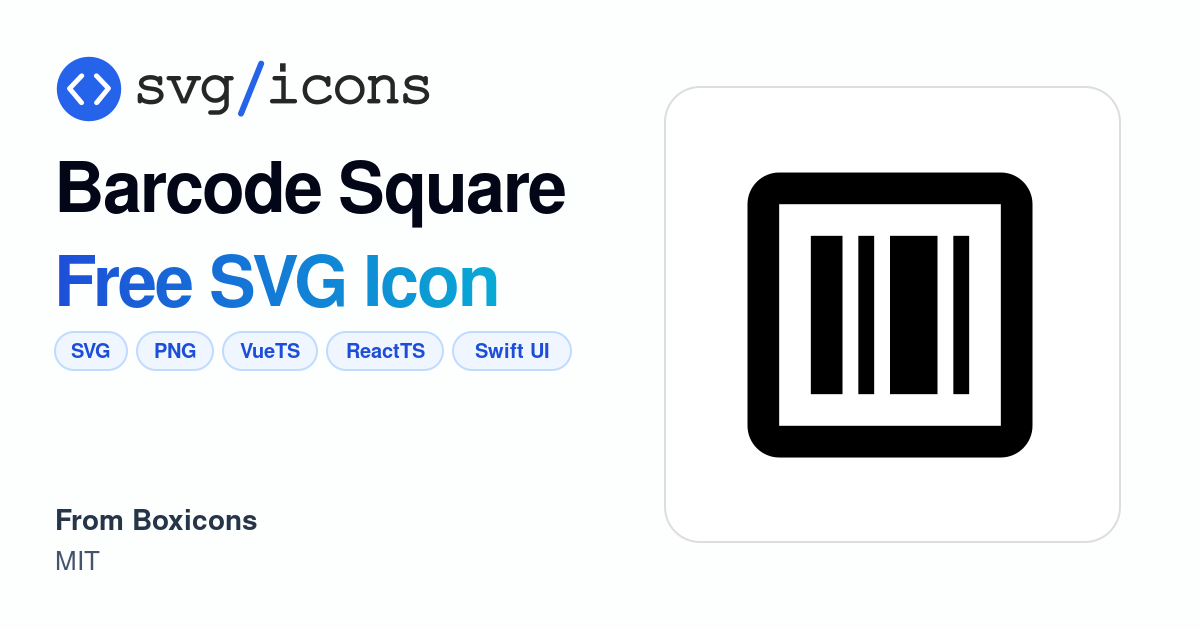 Barcode-square SVG Icon - Free Barcode-square PNG & SVG Download