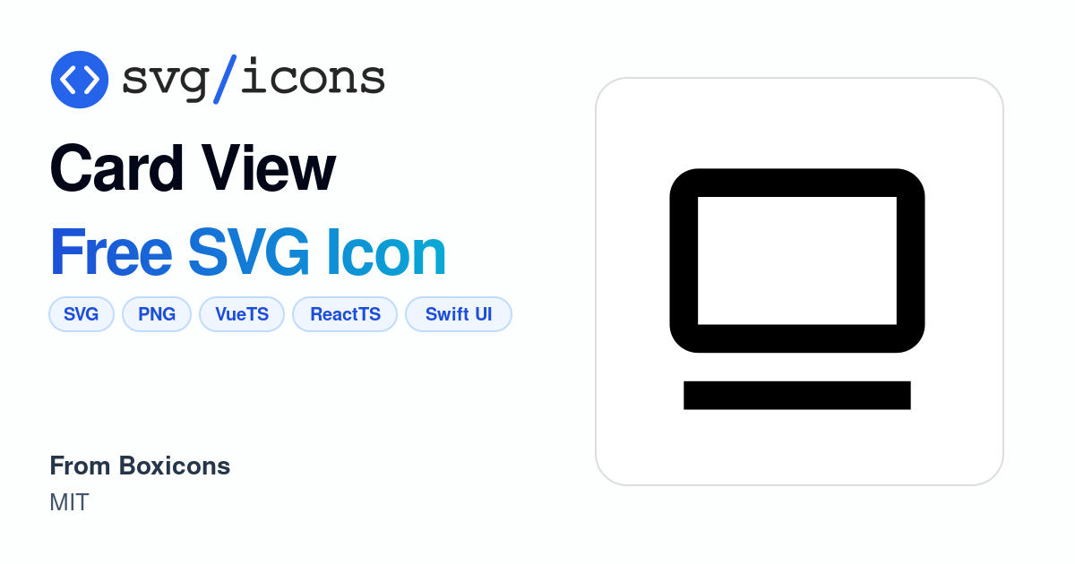 Card-view SVG Icon - Free Card-view PNG & SVG Download