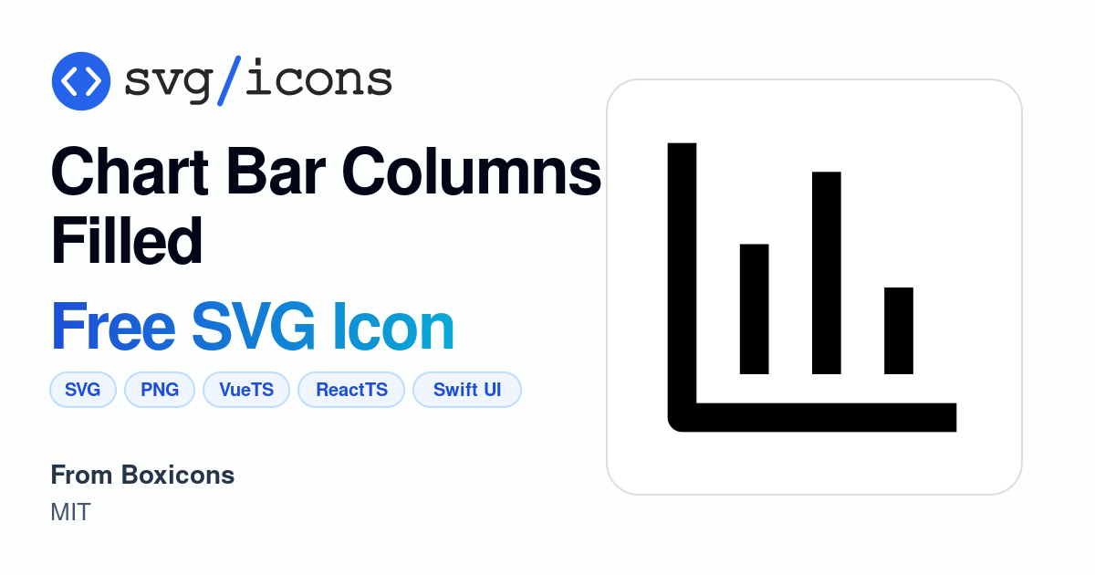 Chart-bar-columns-filled SVG Icon - Free Chart-bar-columns-filled PNG ...