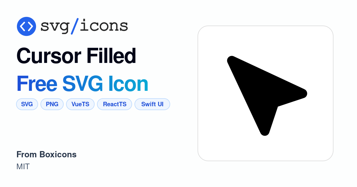 Cursor-filled SVG Icon - Free Cursor-filled PNG & SVG Download