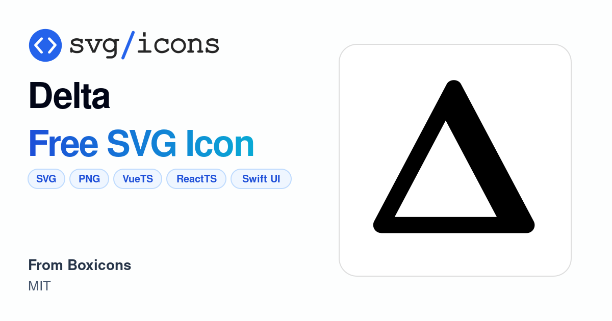 Delta SVG Icon - Free Delta PNG & SVG Download