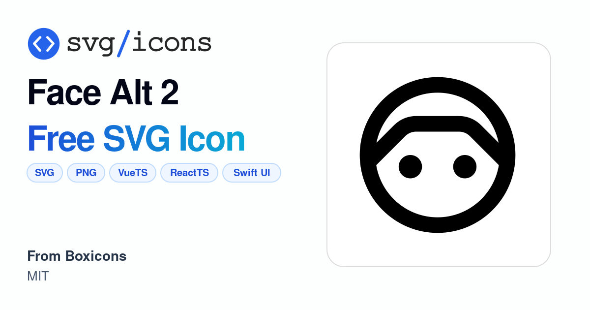 Face-alt-2 SVG Icon - Free Face-alt-2 PNG & SVG Download