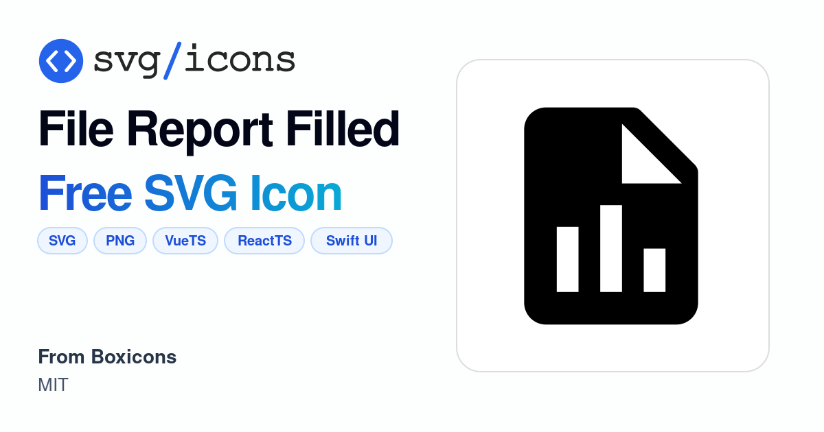 File-report-filled SVG Icon - Free File-report-filled PNG & SVG Download