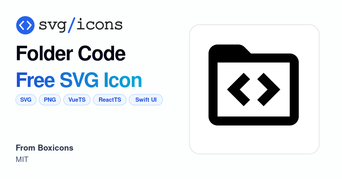 Folder-code SVG Icon - Free Folder-code PNG & SVG Download