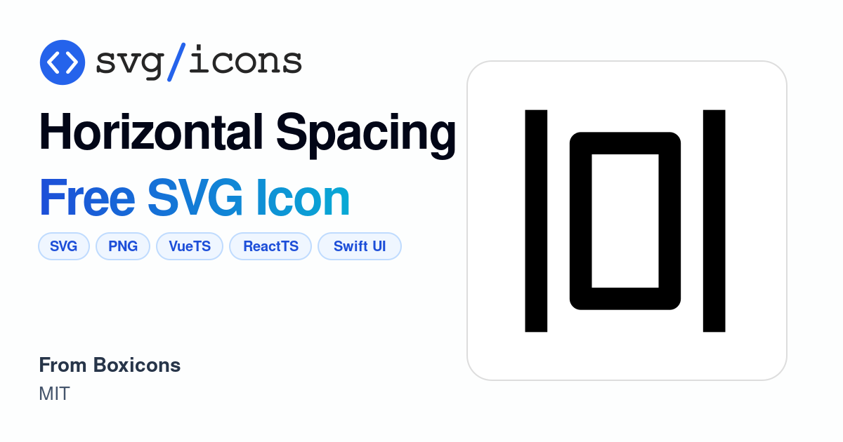 Horizontal-spacing SVG Icon - Free Horizontal-spacing PNG & SVG Download