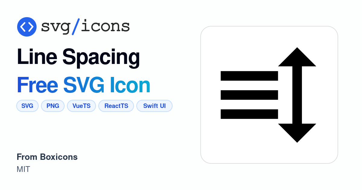 Line-spacing SVG Icon - Free Line-spacing PNG & SVG Download