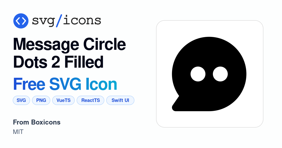 Message-circle-dots-2-filled SVG Icon - Free Message-circle-dots-2 ...