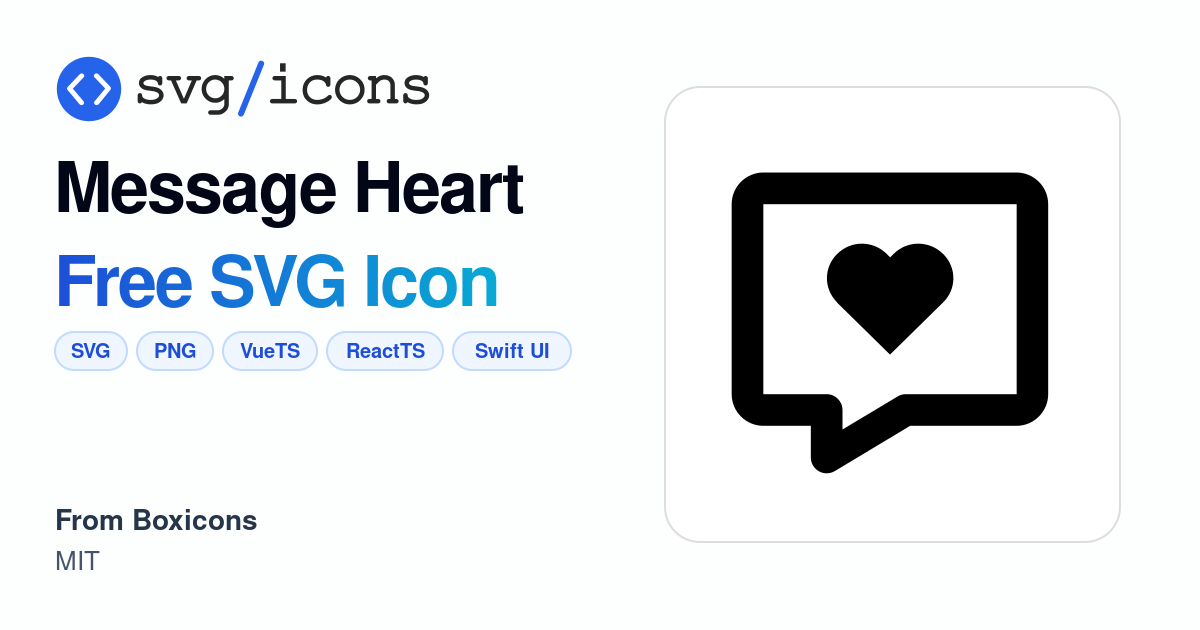 Message-heart SVG Icon - Free Message-heart PNG & SVG Download