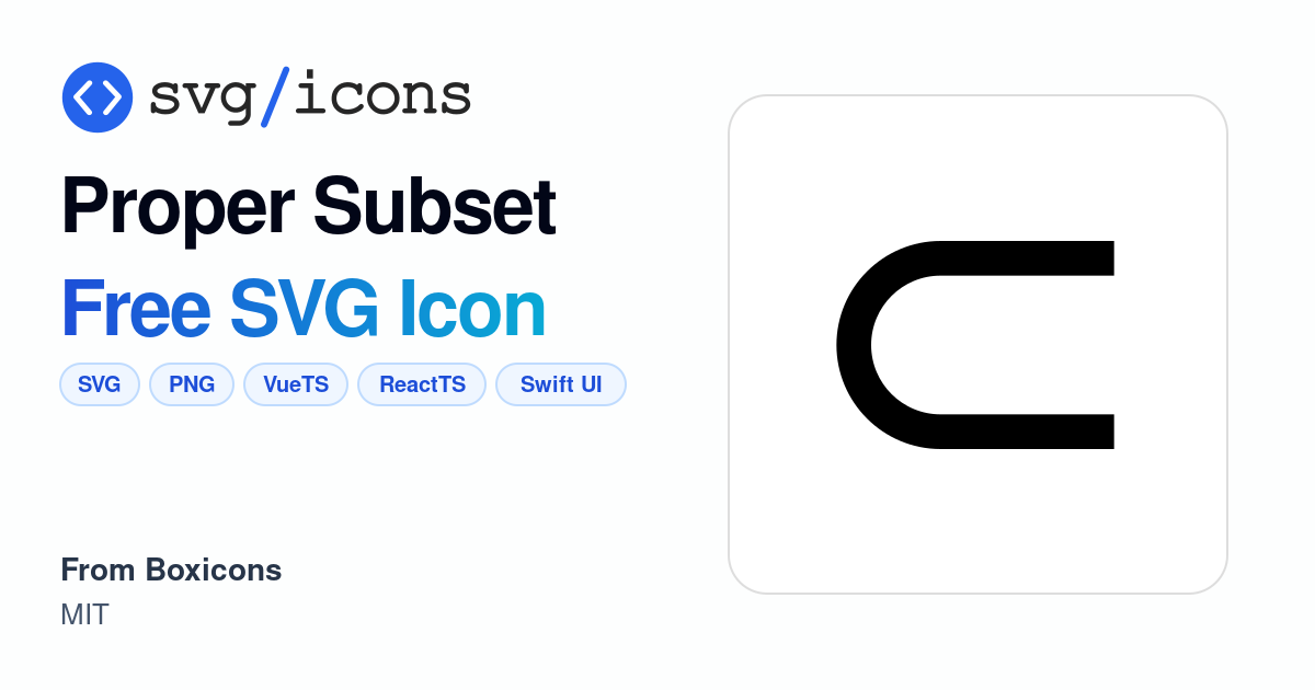 Proper-subset SVG Icon - Free Proper-subset PNG & SVG Download