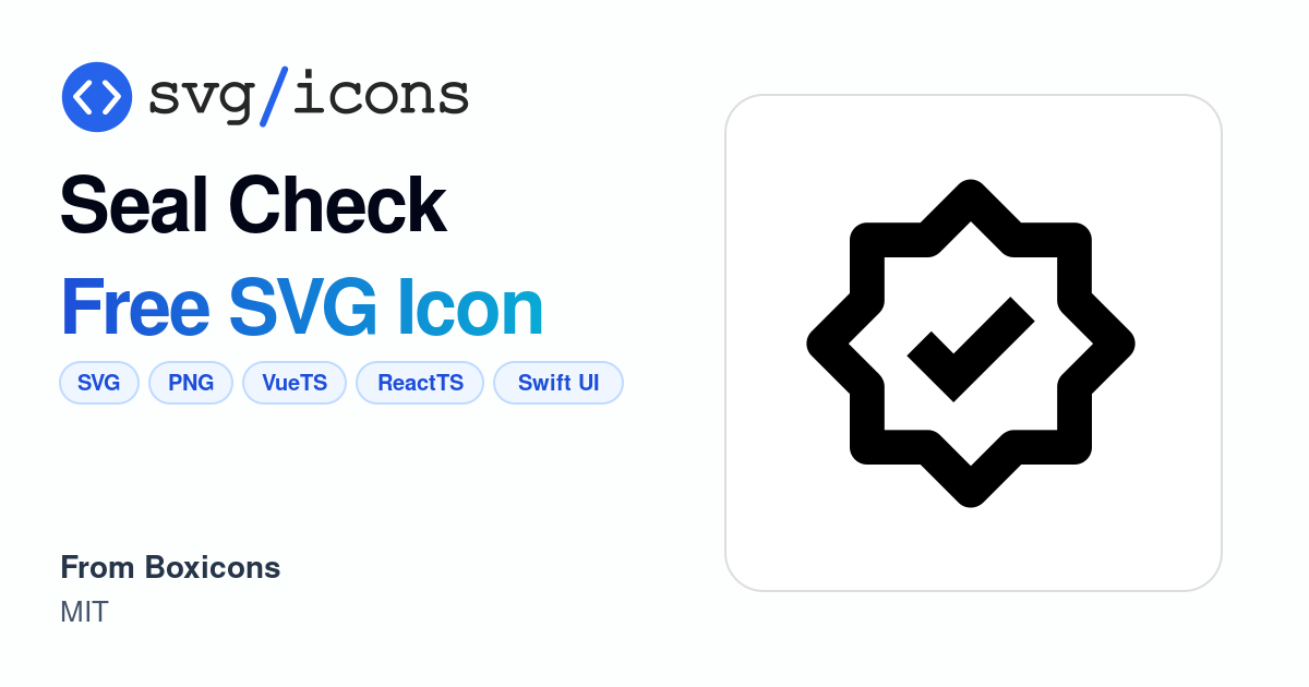 Seal-check SVG Icon - Free Seal-check PNG & SVG Download