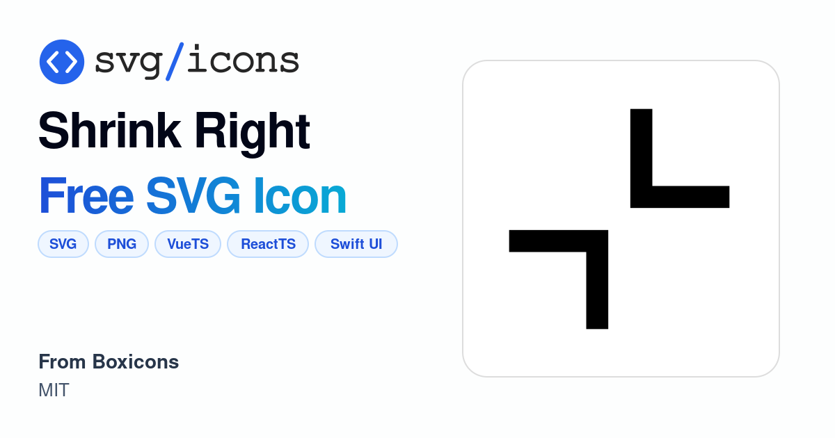 Shrink-right SVG Icon - Free Shrink-right PNG & SVG Download