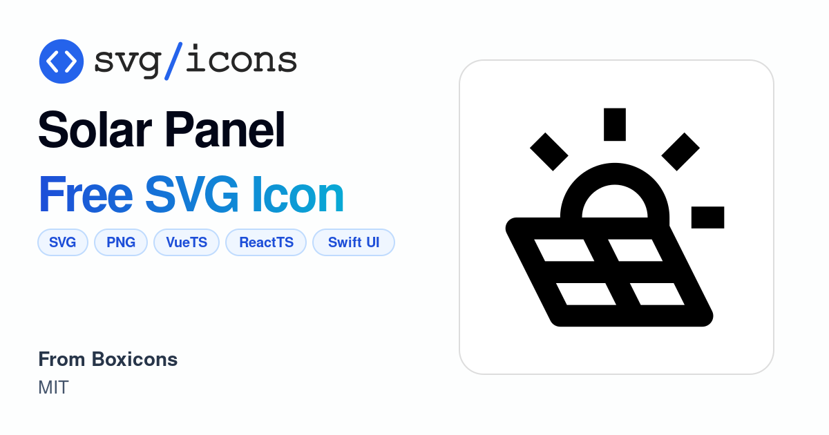 Solar-panel SVG Icon - Free Solar-panel PNG & SVG Download