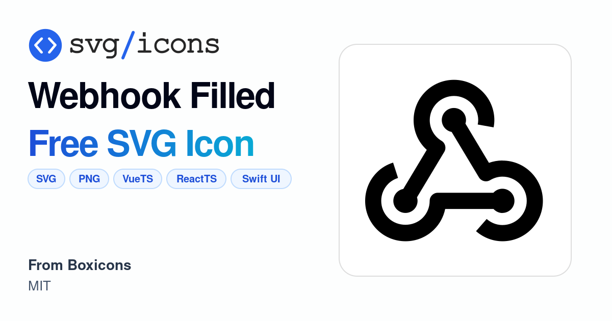 Webhook-filled SVG Icon - Free Webhook-filled PNG & SVG Download