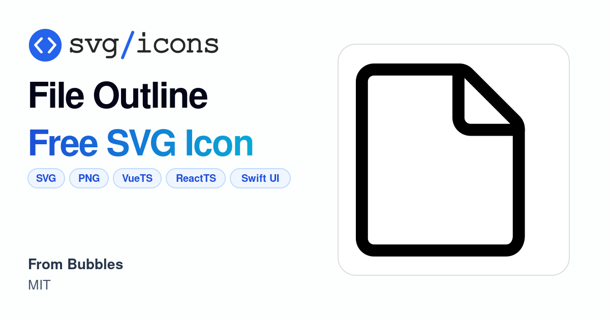File-outline SVG Icon - Free File-outline PNG & SVG Download
