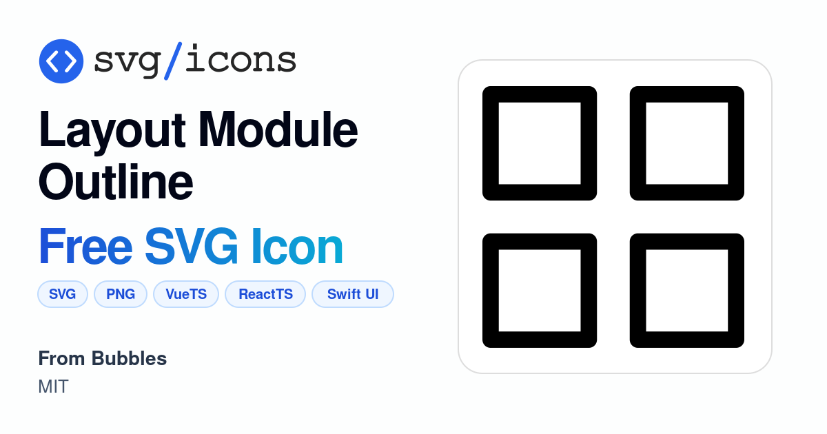 Layout-module-outline SVG Icon - Free Layout-module-outline PNG & SVG ...