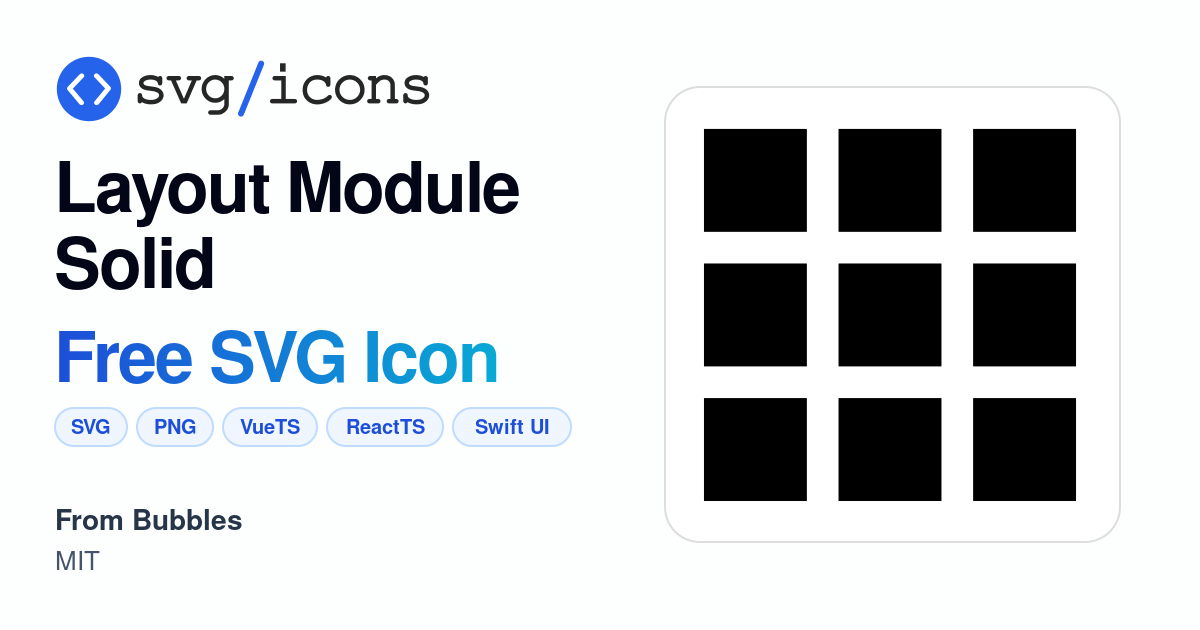 Layout-module-solid SVG Icon - Free Layout-module-solid PNG & SVG Download