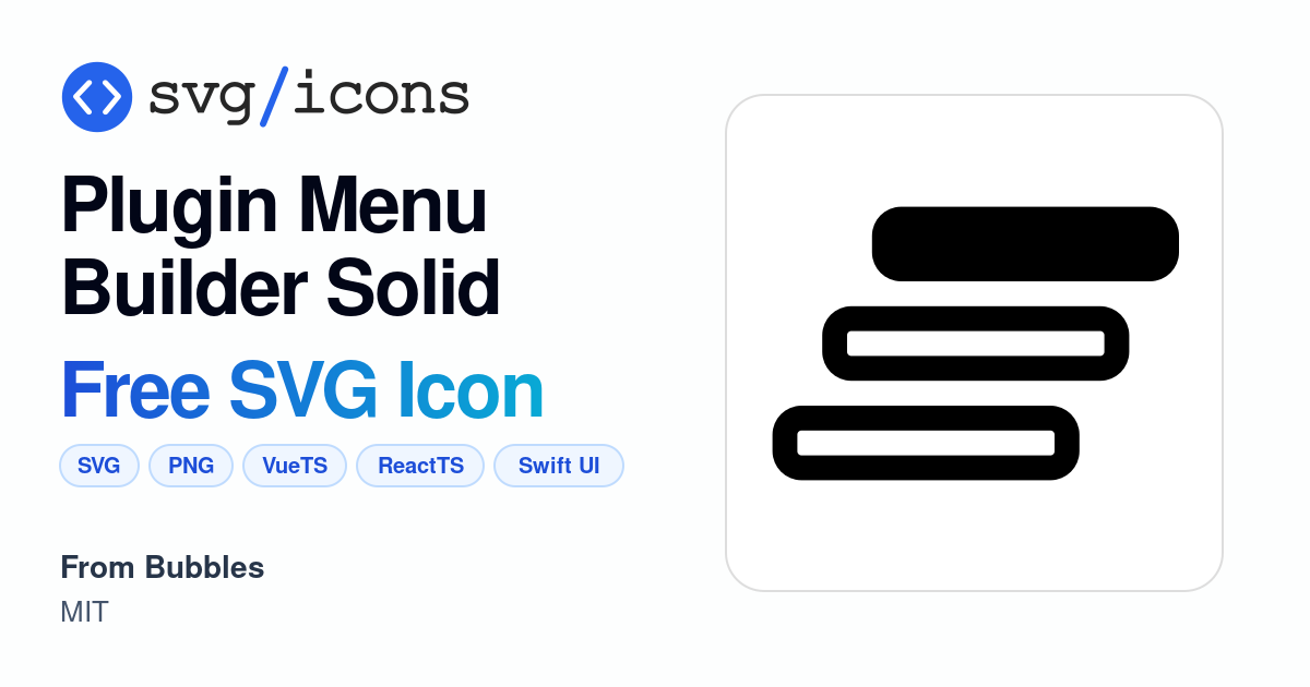 Plugin-menu-builder-solid SVG Icon - Free Plugin-menu-builder-solid PNG ...