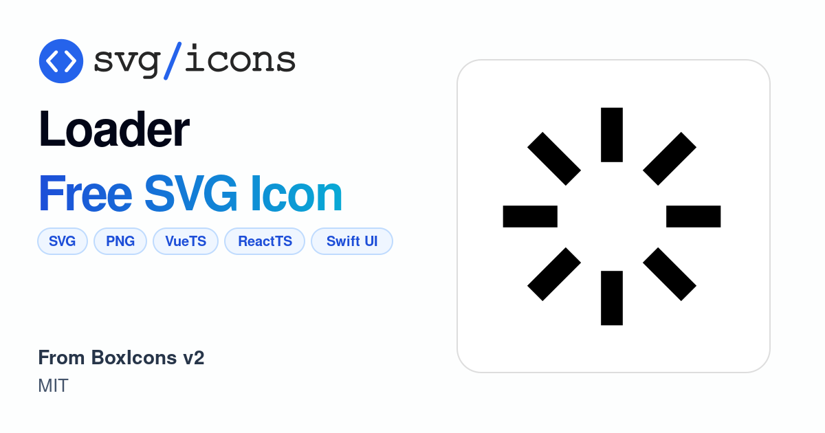 Loader SVG Icon - Free Loader PNG & SVG Download
