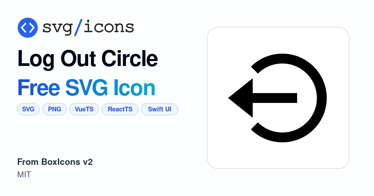 Log-out-circle SVG Icon - Free Log-out-circle PNG & SVG Download