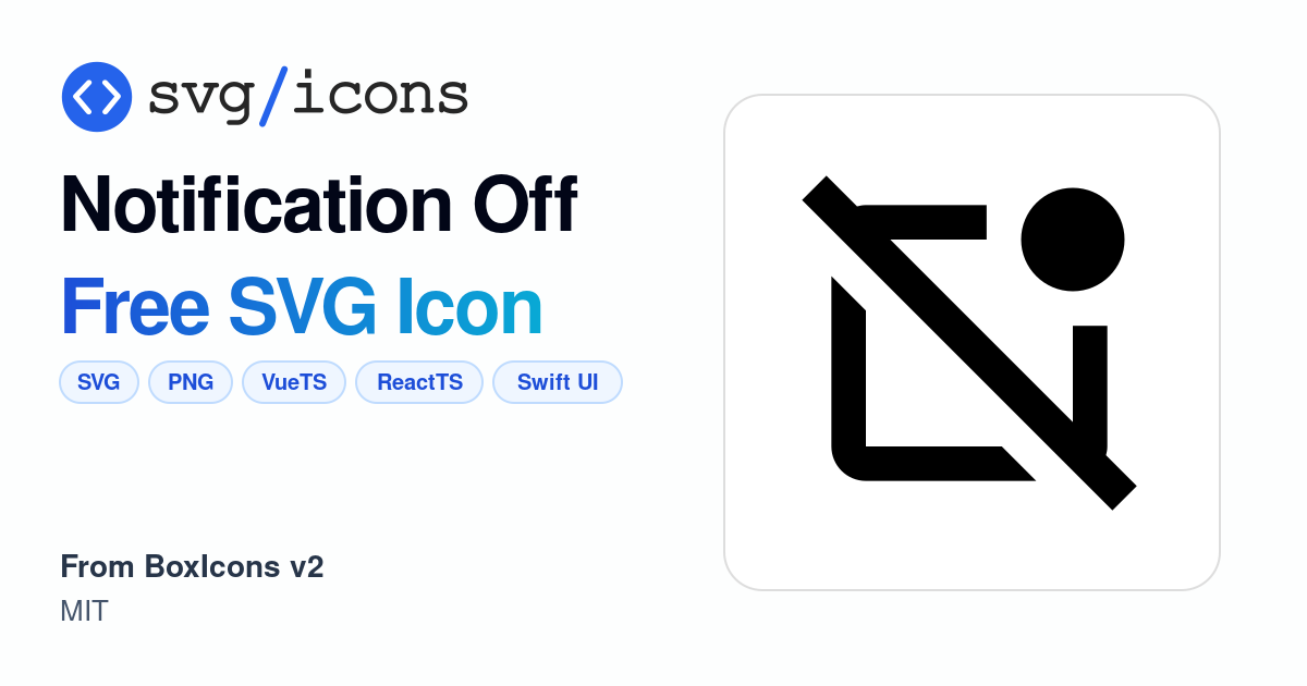 Notification-off SVG Icon - Free Notification-off PNG & SVG Download