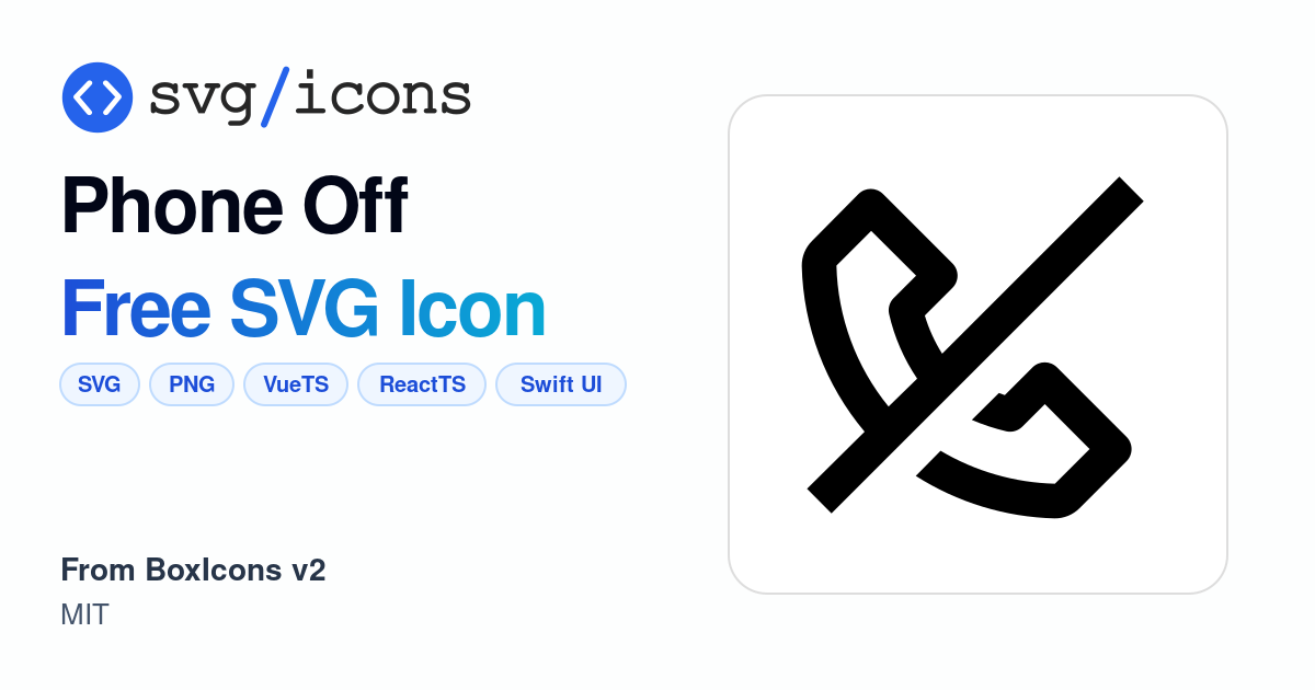 Phone-off SVG Icon - Free Phone-off PNG & SVG Download