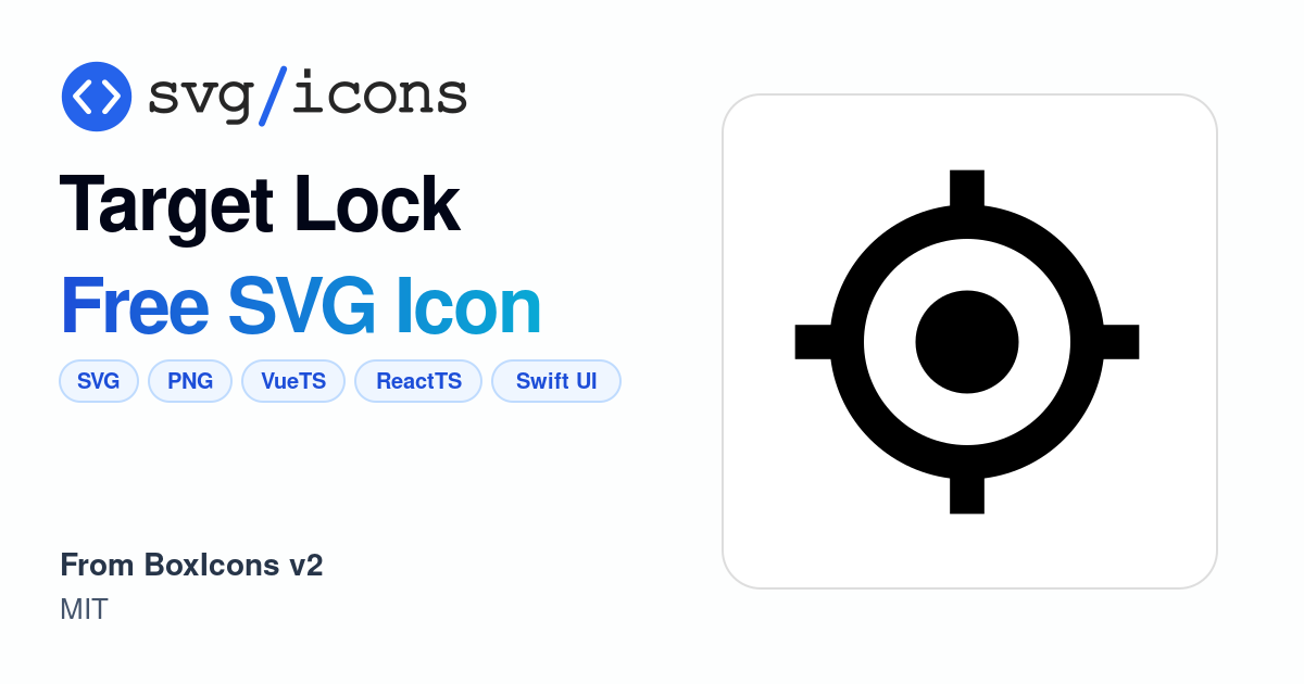 Target-lock SVG Icon - Free Target-lock PNG & SVG Download