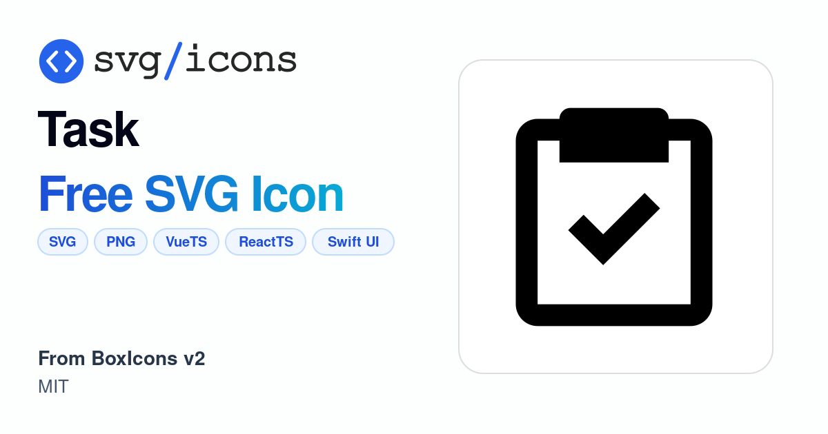Task SVG Icon - Free Task PNG & SVG Download