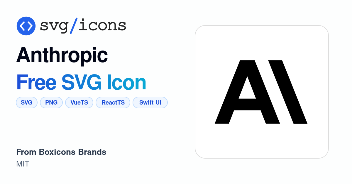 Anthropic SVG Icon - Free Anthropic PNG & SVG Download