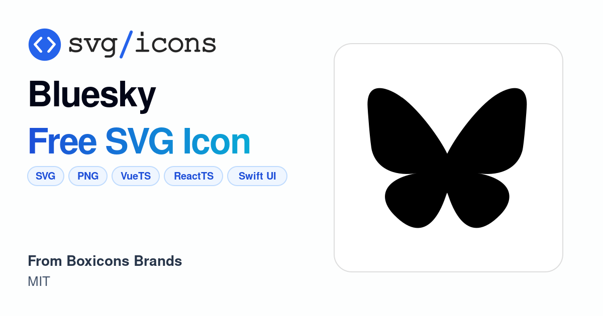 Bluesky SVG Icon - Free Bluesky PNG & SVG Download