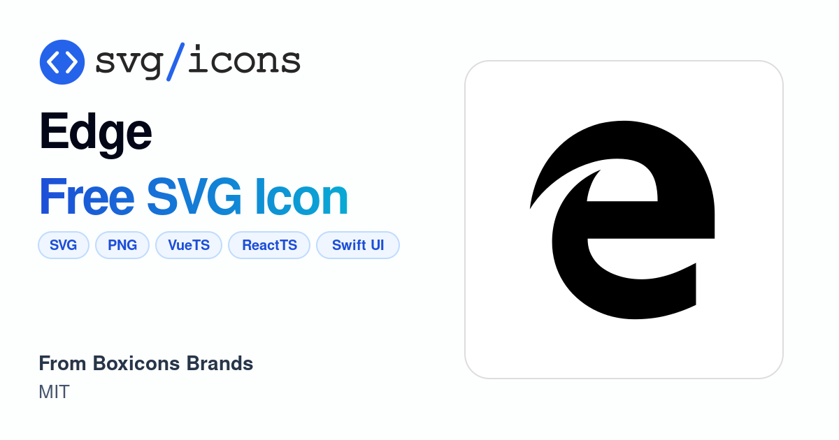 Edge SVG Icon - Free Edge PNG & SVG Download