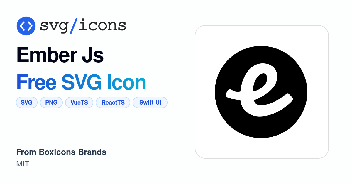 Ember-js SVG Icon - Free Ember-js PNG & SVG Download