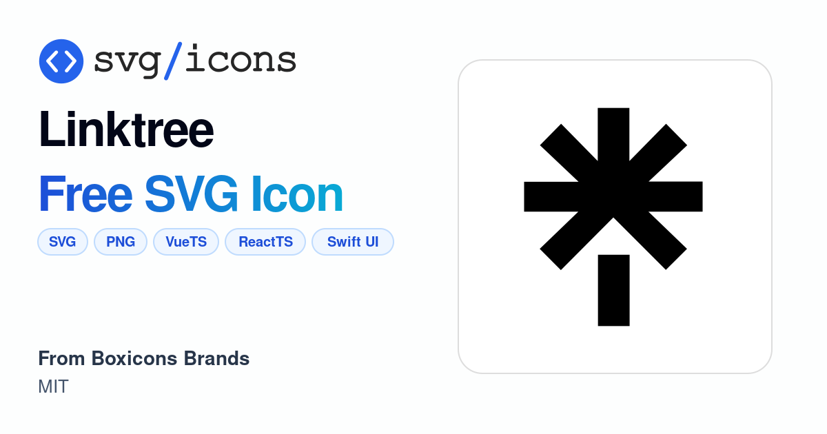 Linktree SVG Icon - Free Linktree PNG & SVG Download