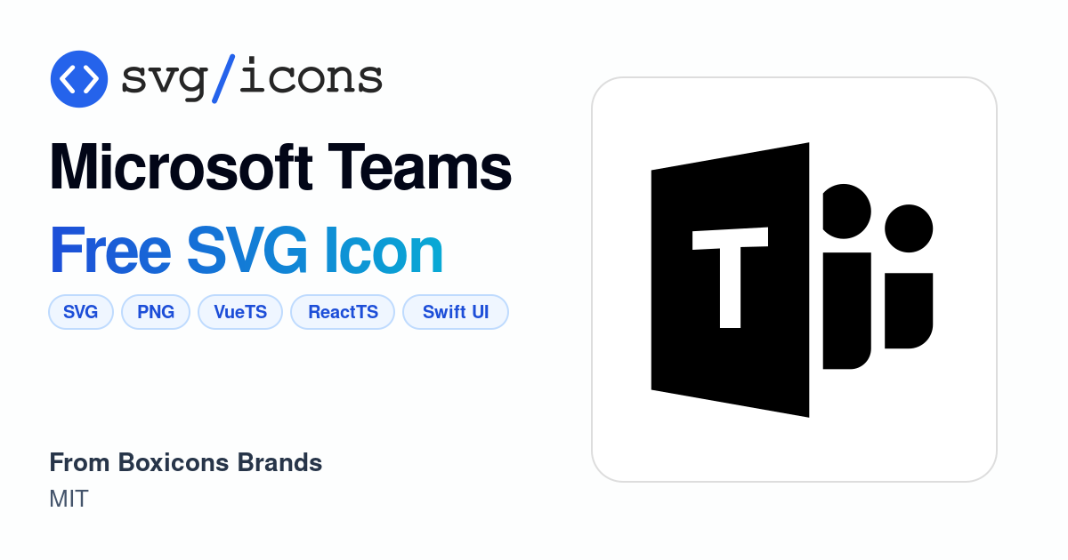 Microsoft-teams SVG Icon - Free Microsoft-teams PNG & SVG Download
