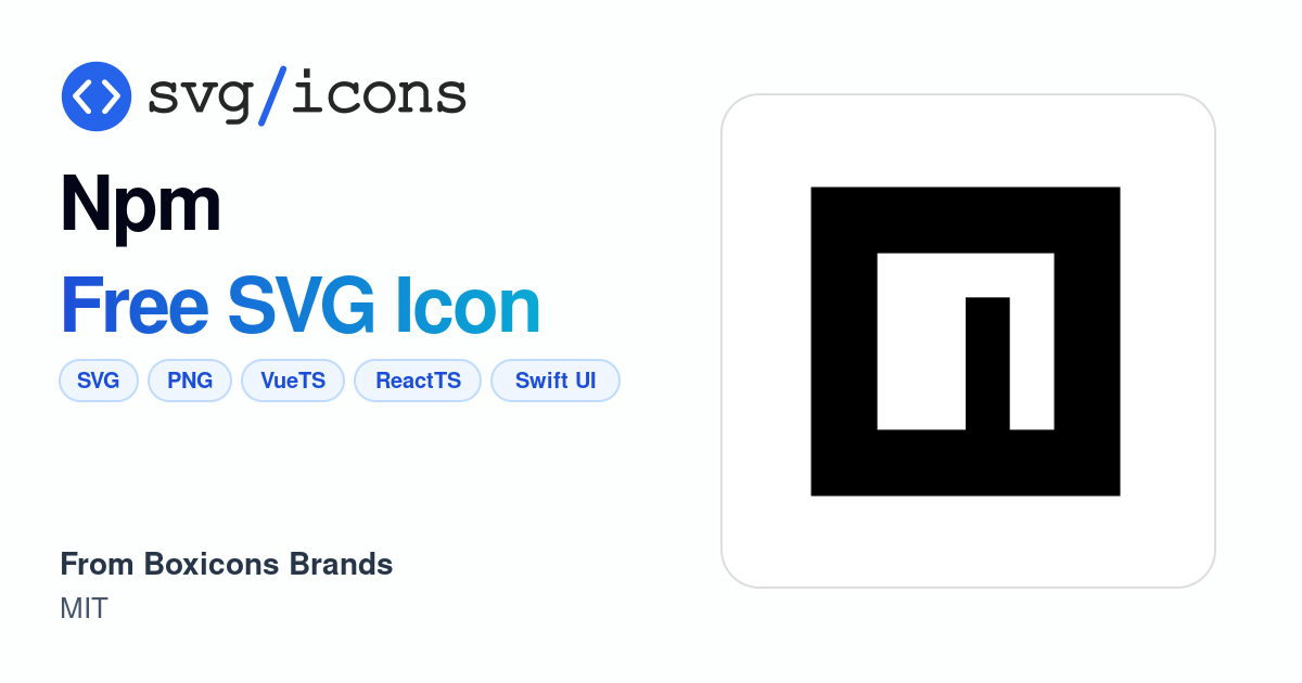 Npm SVG Icon - Free Npm PNG & SVG Download