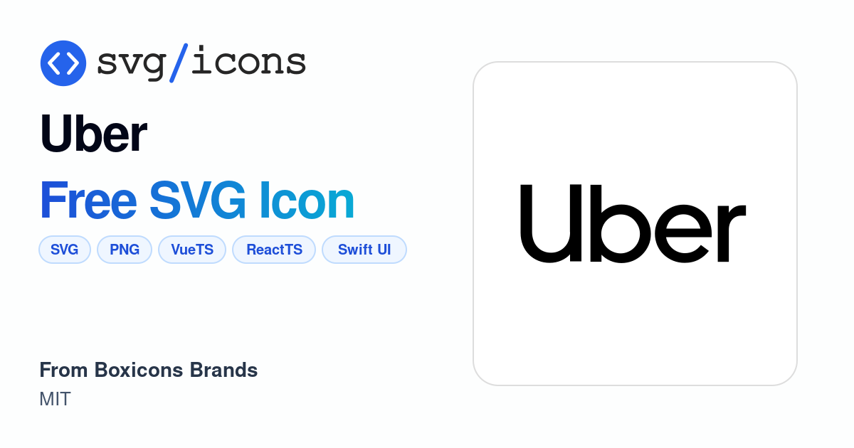 Uber SVG Icon - Free Uber PNG & SVG Download