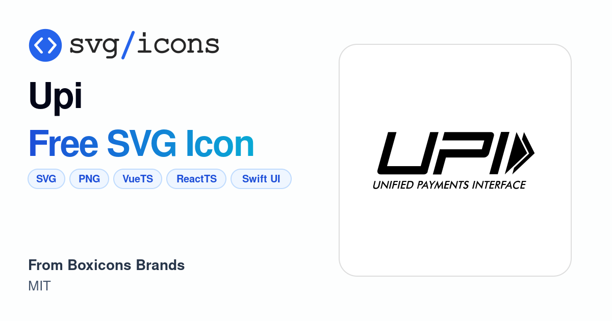 Upi SVG Icon - Free Upi PNG & SVG Download