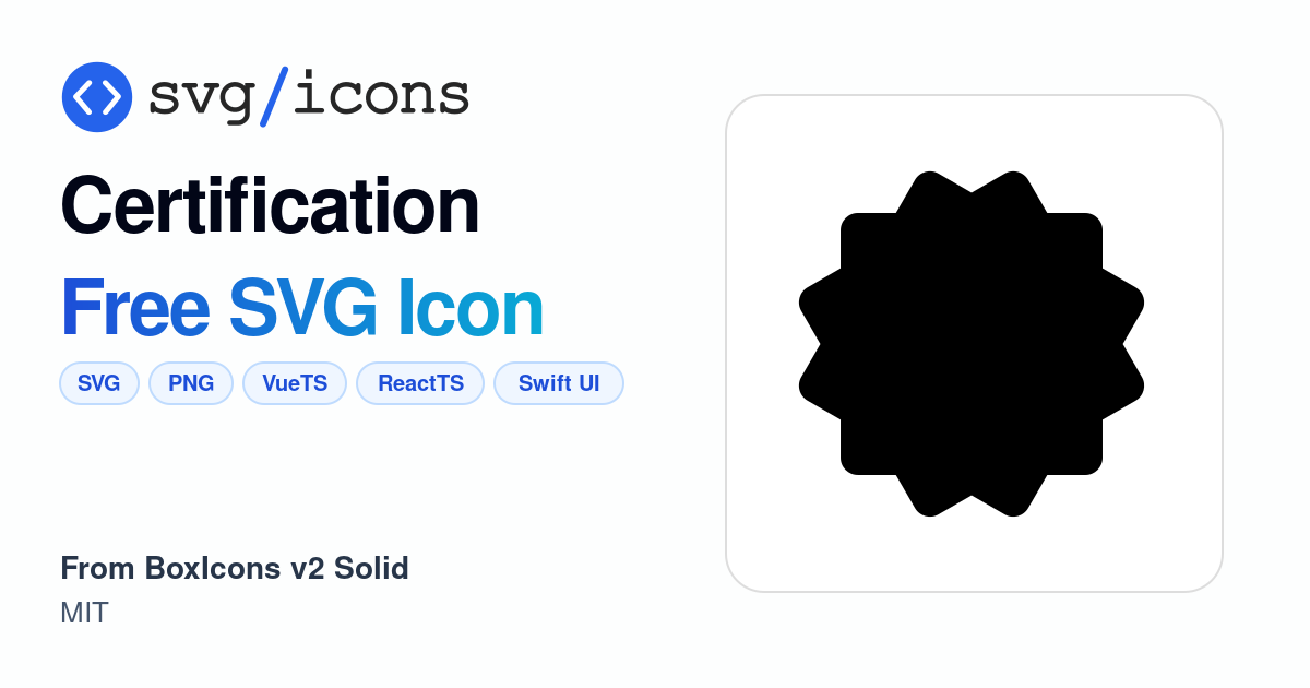Certification SVG Icon - Free Certification PNG & SVG Download
