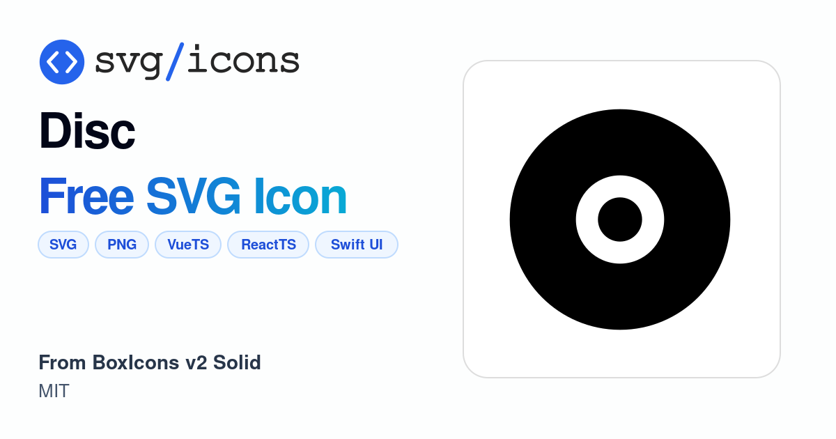 Disc SVG Icon - Free Disc PNG & SVG Download
