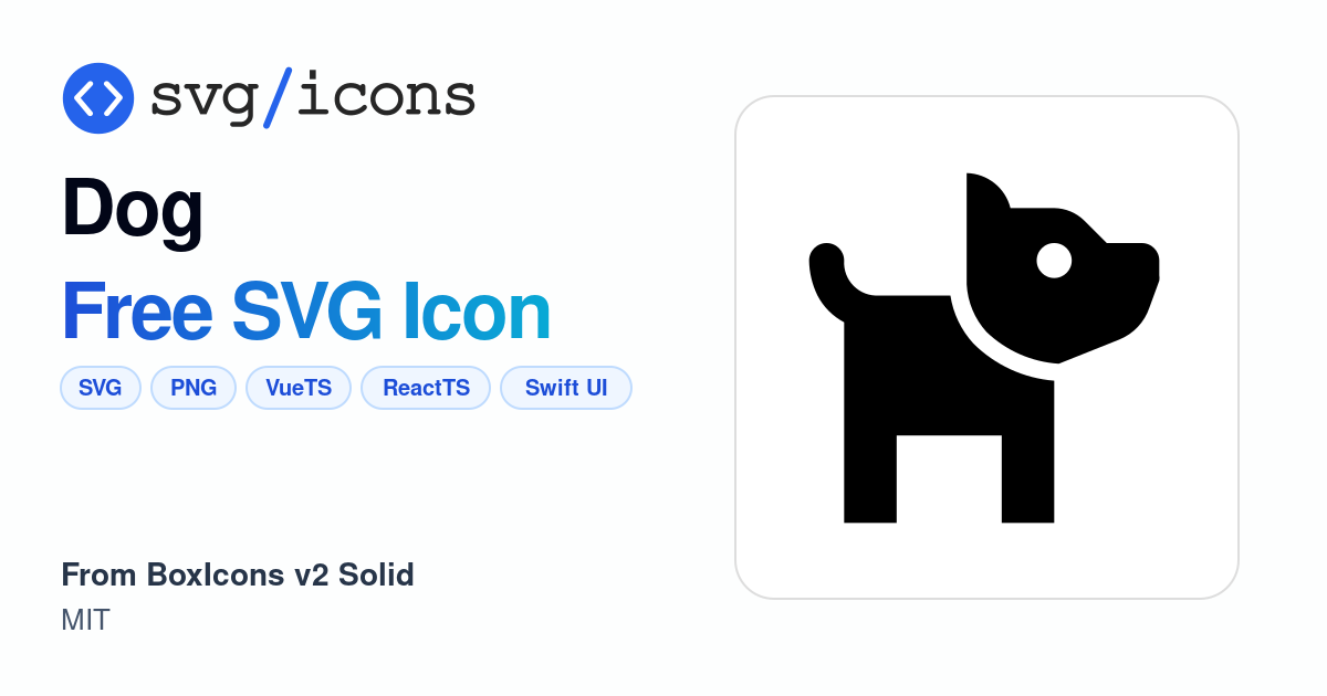 Dog SVG Icon - Free Dog PNG & SVG Download